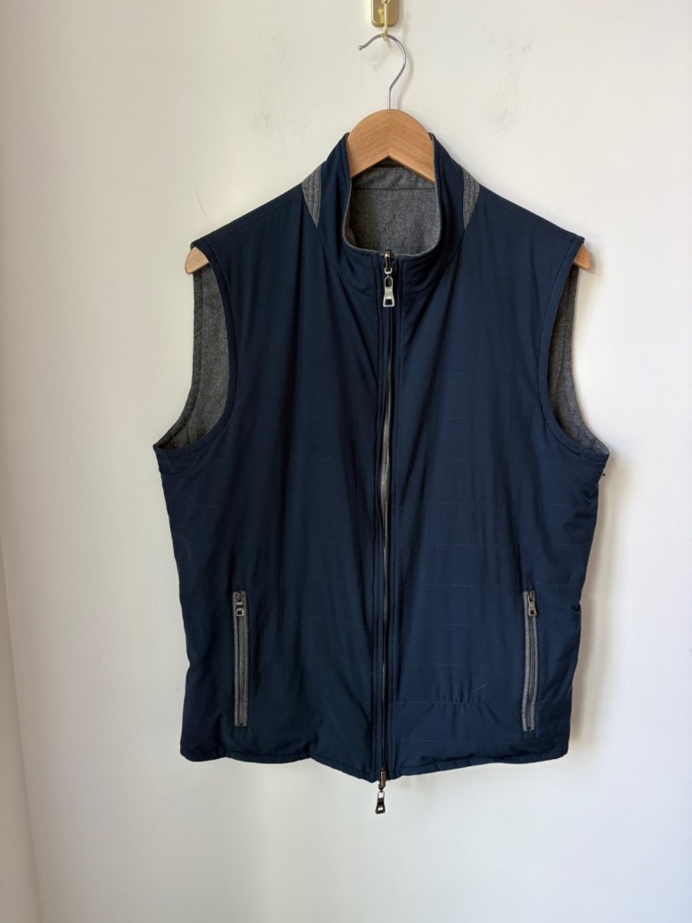 Peter Millar Collection All Weather Flex Reversible Vest Wool/Polyester Size M